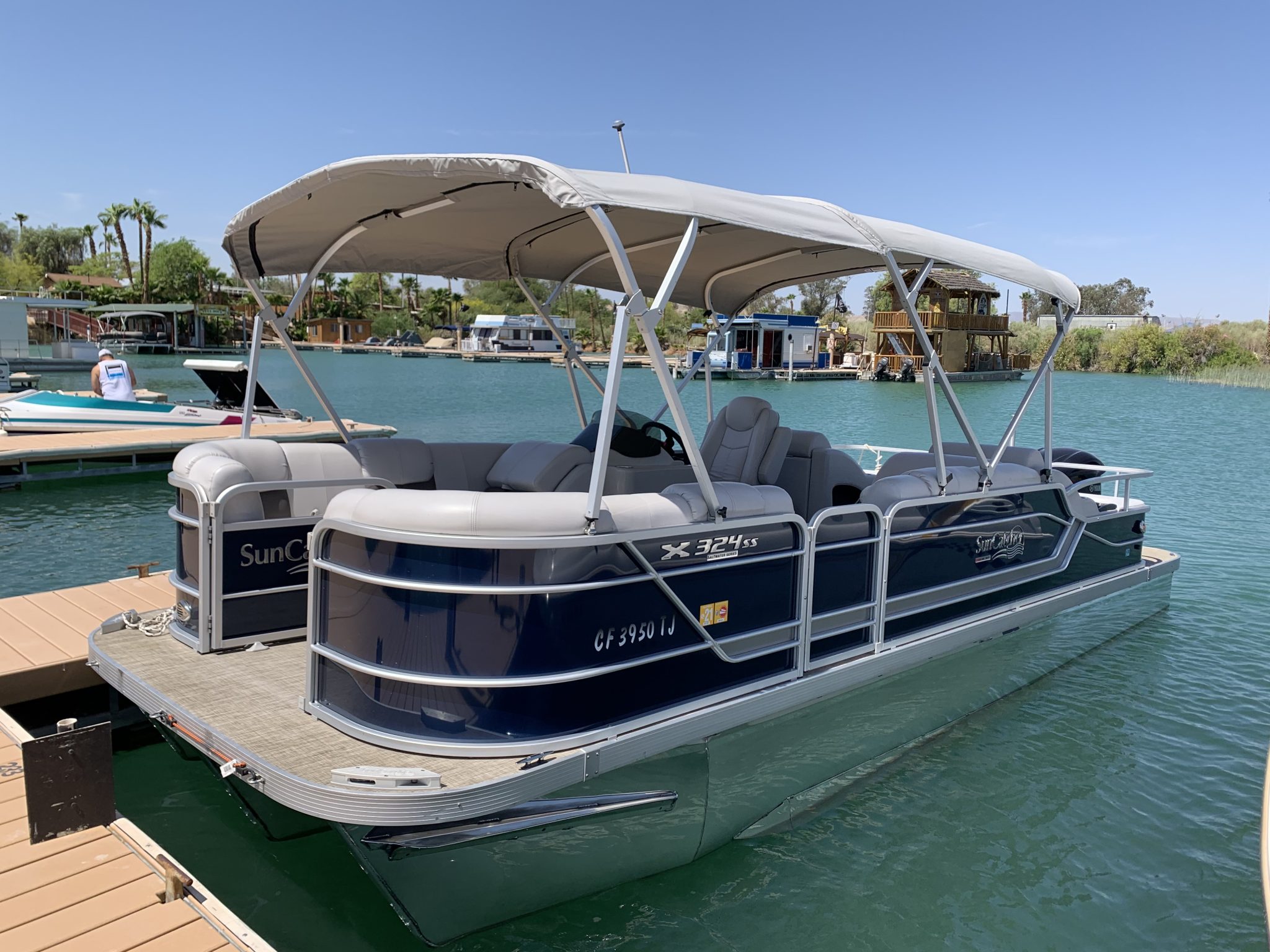 2018 Yamaha G3 Suncatcher X324 SS Tritoon Str8Up Toy Trader