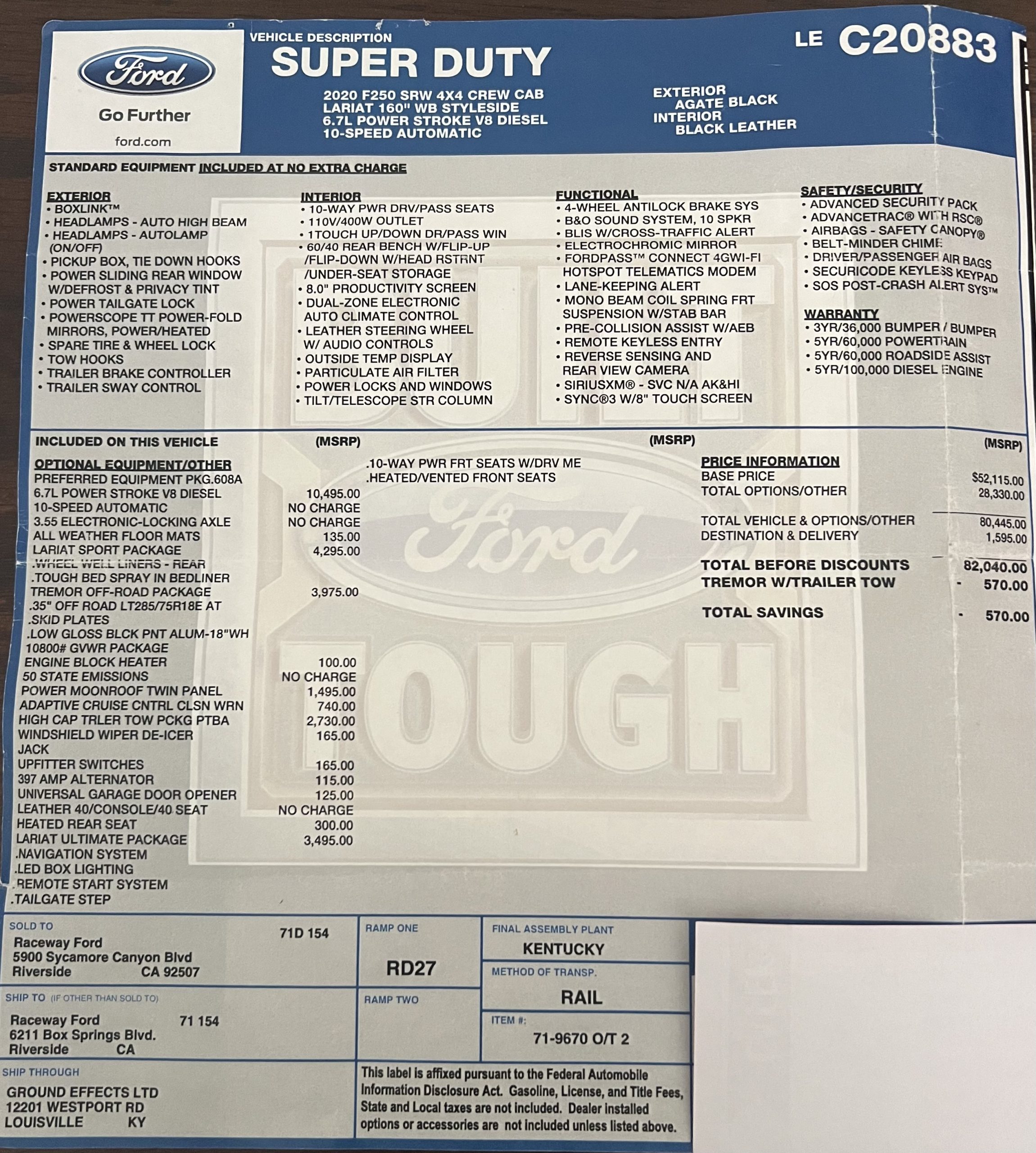 2020 Ford F250 Tremor – Str8Up Toy Trader