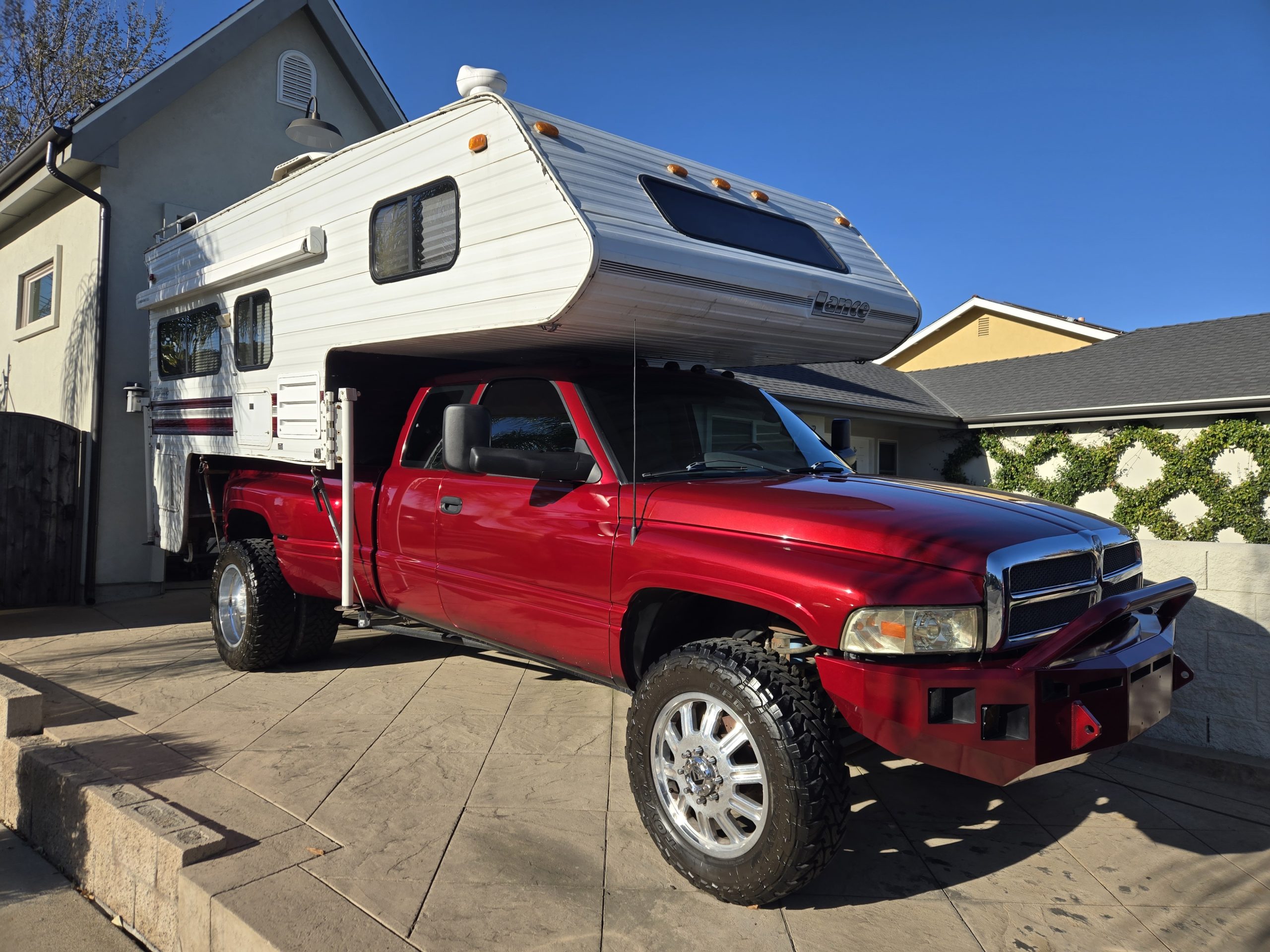 1996 Dodge Ram 3500 4×4 Diesel & Lance Camper 12valve P-pump Compound Turbo